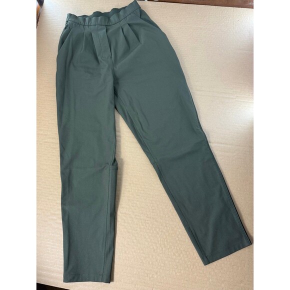 Lululemon Essential High-Rise Trouser Color Dark Olive Size 4 - Picture 3 of 7